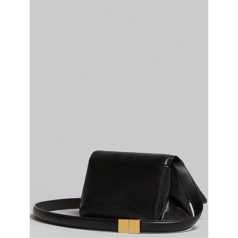 MARNI Small Prisma Bag, Black Calfskin